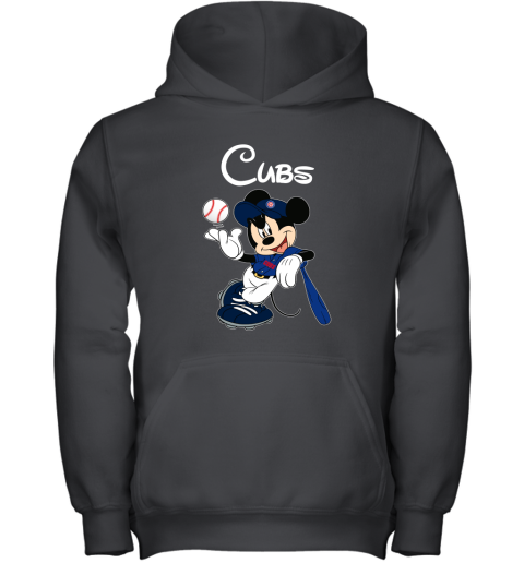 Baseball Mickey Team Chicago Cubs Youth Hoodie