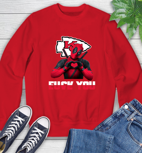 NHL Kansas City Chiefs Deadpool Love You Fuck You Football Sports Sweatshirt 10