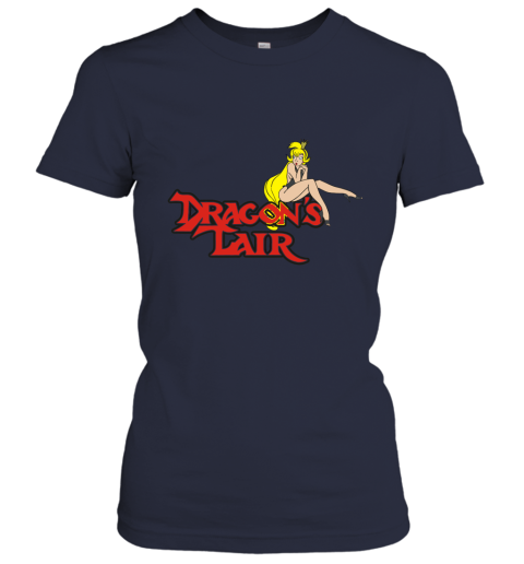 ykro dragons lair daphne baseball shirts ladies t shirt 20 front navy