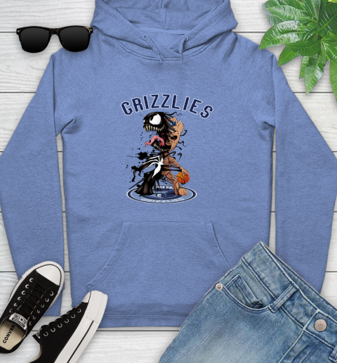 NBA Memphis Grizzlies Basketball Venom Groot Guardians Of The Galaxy Youth Hoodie 12