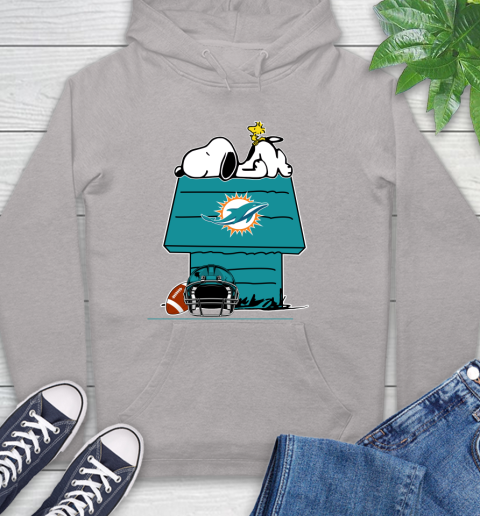 Miami Dolphins NFL Football Snoopy Woodstock The Peanuts Movie Hoodie 12