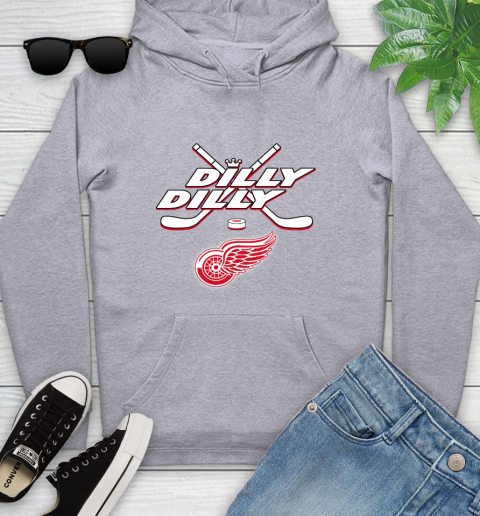 NHL Detroit Red Wings Dilly Dilly Hockey Sports Youth Hoodie 6
