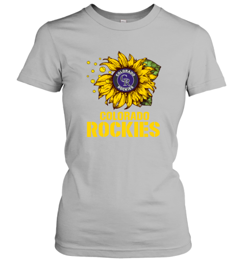 Colorado Rockiers Sunflower MLB Baseball Women's T-Shirt