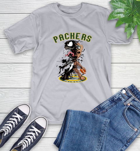 NFL Green Bay Packers Football Venom Groot Guardians Of The Galaxy T-Shirt 6