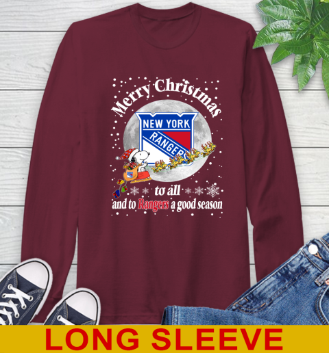New York Rangers Merry Christmas To All And To Rangers A Good Season NHL Hockey Sports Long Sleeve T-Shirt 7