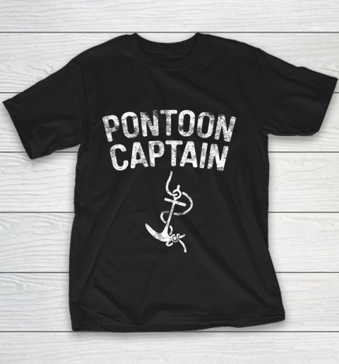 Pontoon Captain T Shirt Anchor Captain Skipper Youth T-Shirt