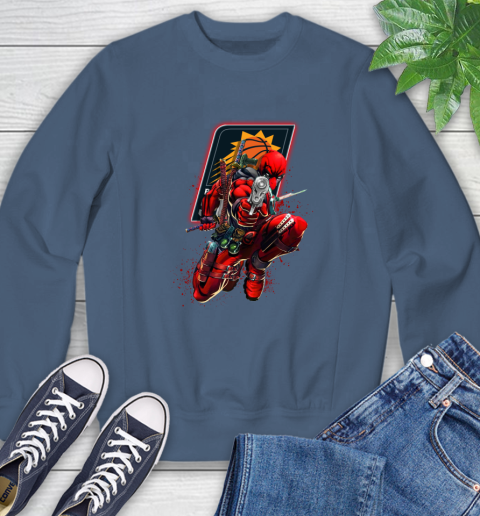 NBA Deadpool Marvel Comics Sports Basketball Phoenix Suns Sweatshirt 7