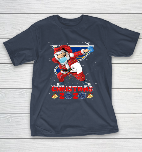 St.Louis Blues Funny Santa Claus Dabbing Christmas 2020 NHL T-Shirt 3