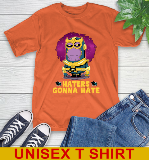 NHL Hockey San Jose Sharks Haters Gonna Hate Thanos Minion Marvel Shirt T-Shirt 5
