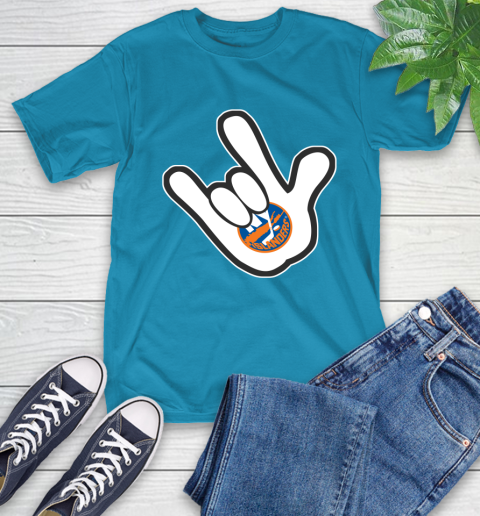 New York Islanders NHL Hockey Mickey Rock Hand Disney T-Shirt 8