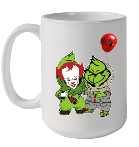 Arizona Cardinals Baby Pennywise Grinch Christmas NFL Football Ceramic Mug 15oz