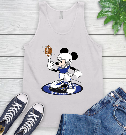 NFL Football Baltimore Ravens Cheerful Mickey Disney Shirt Tank Top 2