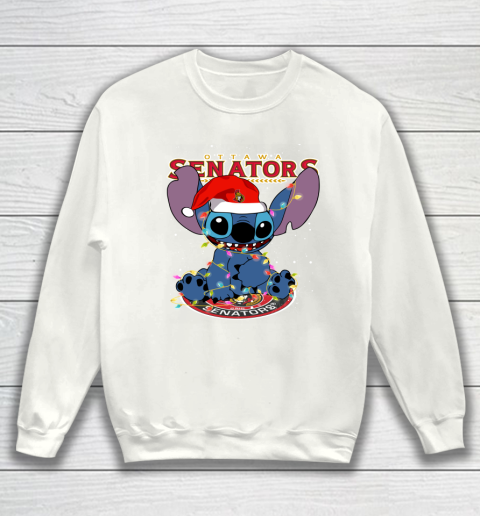 Ottawa Senators NHL Hockey noel stitch Christmas Sweatshirt