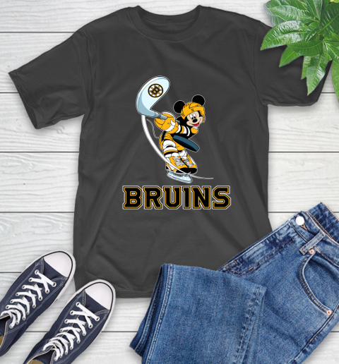 NHL Hockey Boston Bruins Cheerful Mickey Mouse Shirt T-Shirt