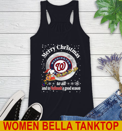 Washington Nationals Merry Christmas To All And To Nationals A Good Season MLB Baseball Sports Racerback Tank - Image 9