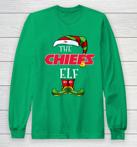 Kansas City Chiefs Christmas ELF Funny NFL Long Sleeve T-Shirt 4