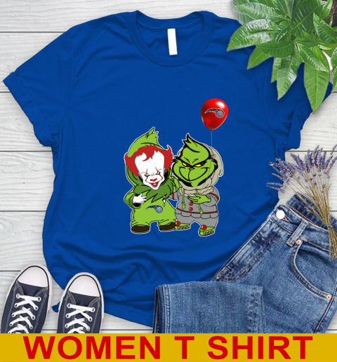 Orlando Magic Baby Pennywise Grinch Christmas NBA Basketball Women's T-Shirt 9