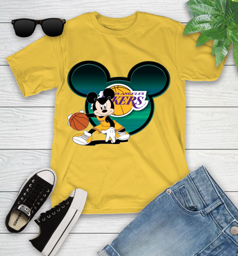 NBA Los Angeles Lakers Mickey Mouse Disney Basketball Youth T-Shirt 8