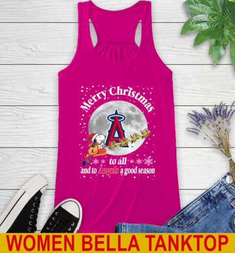 Los Angeles Angels Merry Christmas To All And To Angels A Good Season MLB Baseball Sports Racerback Tank 6