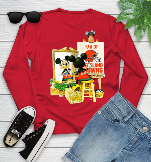 NFL Football Cleveland Browns Mickey Drawing Shirt 122