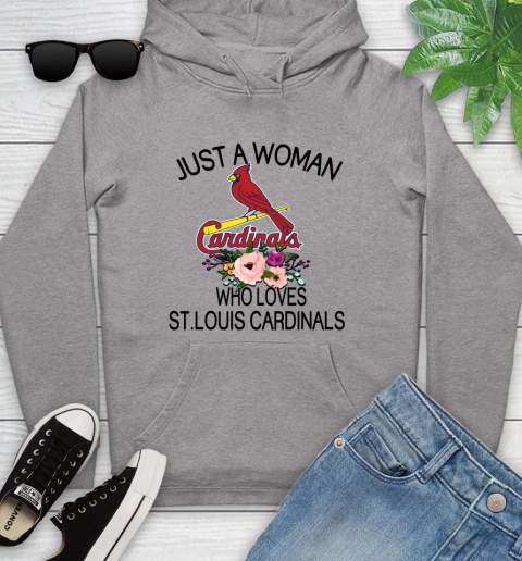 MLB Just A Woman Who Loves St.Louis Cardinals Baseball Sports Youth Hoodie 4