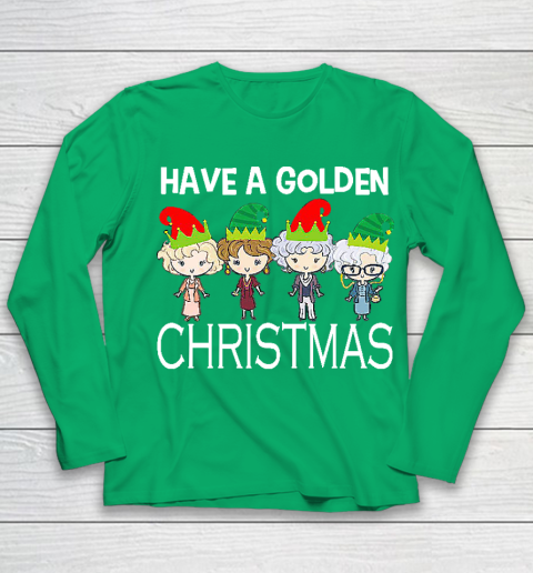Golden Girls Lovers Gift T shirt Have A Golden Christmas Vintage Youth Long Sleeve 4