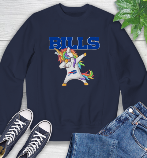 Buffalo Bills NFL Football Funny Unicorn Dabbing Sports Sweatshirt 3