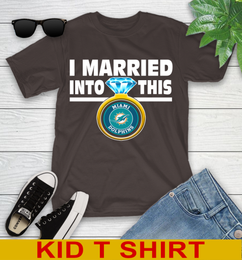 Miami Dolphins NFL Football I Married Into This My Team Sports Youth T-Shirt 6