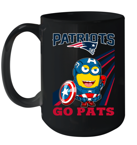 NFL Football New England Patriots Captain America Marvel Avengers Minion Shirt Ceramic Mug 15oz