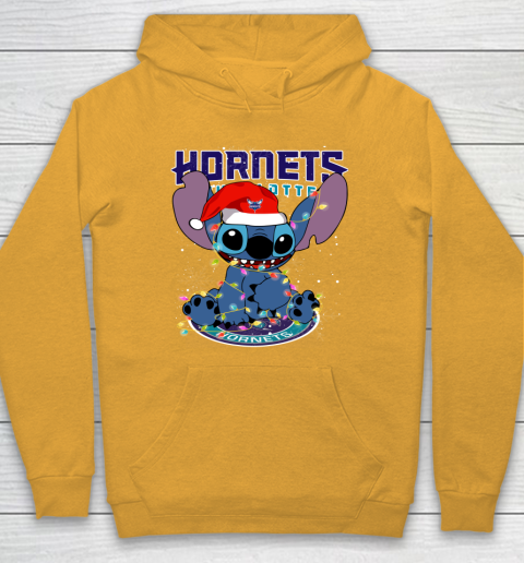 Charlotte Hornets NBA noel stitch Basketball Christmas Hoodie 2