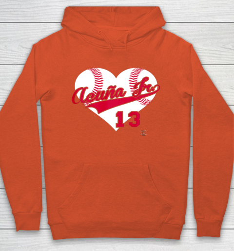 Ronald Acuna Jr Baseball Heart Gameday Hoodie 3