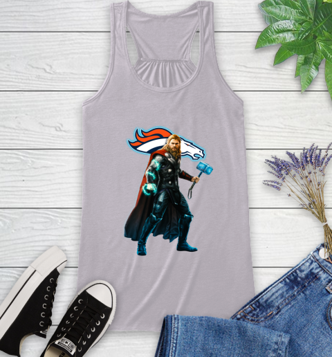 NFL Thor Avengers Endgame Football Denver Broncos Racerback Tank 5