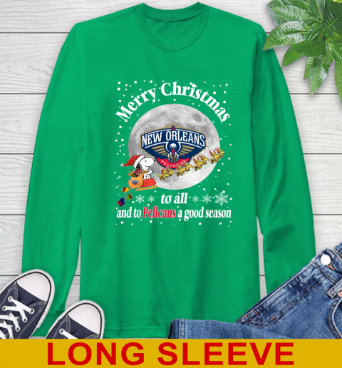 New Orleans Pelicans Merry Christmas To All And To Pelicans A Good Season NBA Basketball Sports Long Sleeve T-Shirt 8