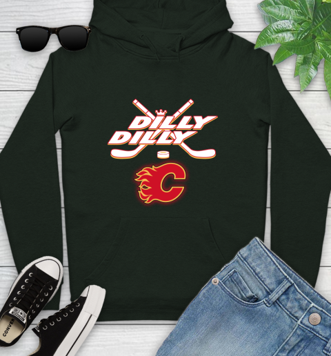 NHL Calgary Flames Dilly Dilly Hockey Sports Youth Hoodie 13