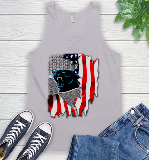 Carolina Panthers NFL Football American Flag Tank Top - Image 4