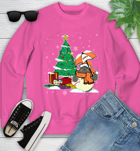 San Francisco Giants MLB Baseball Cute Tonari No Totoro Christmas Sports Youth Sweatshirt 6
