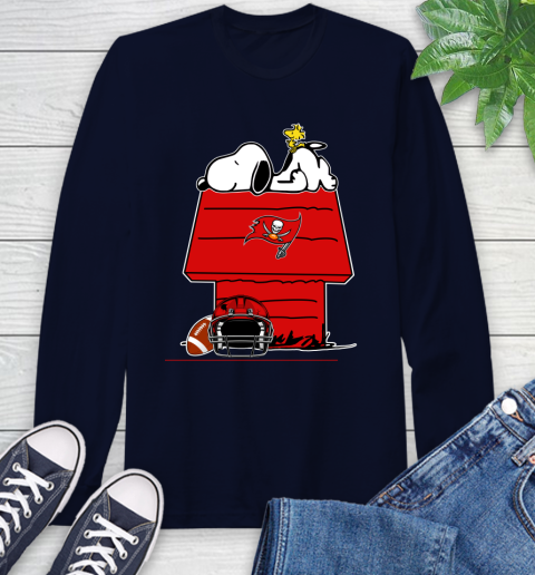 Tampa Bay Buccaneers NFL Football Snoopy Woodstock The Peanuts Movie Long Sleeve T-Shirt 4