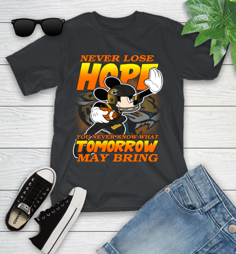 Jacksonville Jaguars NFL Football Mickey Disney Never Lose Hope Youth T-Shirt