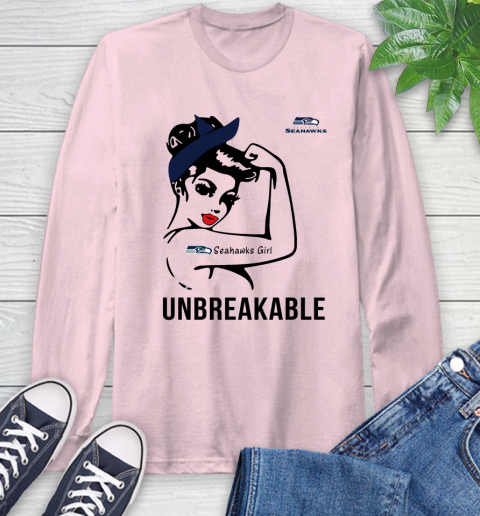 NFL Seattle Seahawks Girl Unbreakable Football Sports Long Sleeve T-Shirt 8