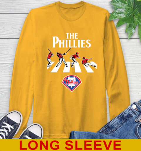 MLB Baseball Philadelphia Phillies The Beatles Rock Band Shirt Long Sleeve T-Shirt 2