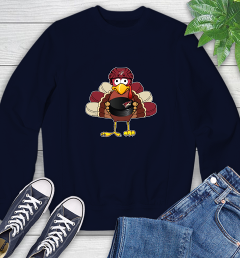Arizona Coyotes Turkey Thanksgiving Day Sweatshirt 3