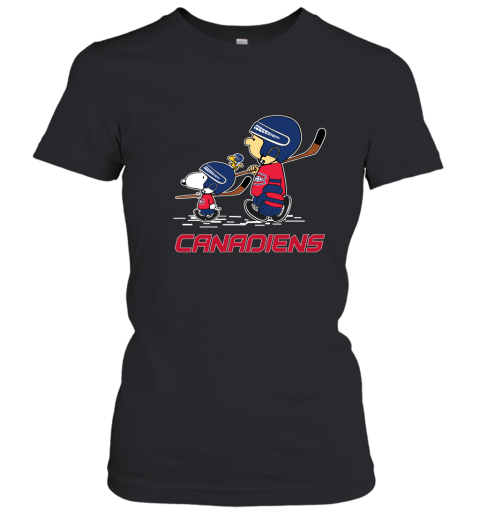 Let's Play Motreal Canadiens Ice Hockey Snoopy NHL Women's T-Shirt