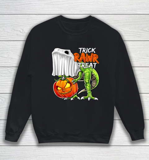 Halloween Dinosaur Ghost Pumpkin Jack O Lantern Gift Boys Sweatshirt