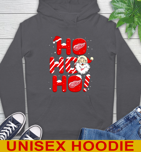 Detroit Red Wings NHL Hockey Ho Ho Ho Santa Claus Merry Christmas Shirt Hoodie 7