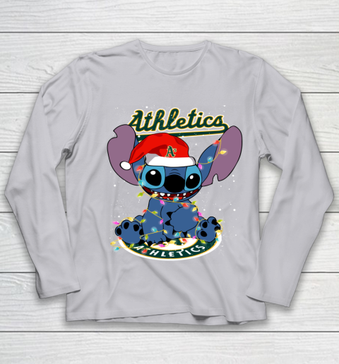 Oakland Athletics MLB noel stitch Baseball Christmas Youth Long Sleeve 3