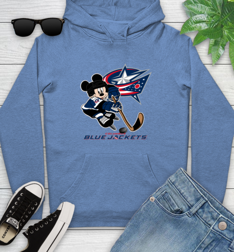 NHL Columbus Blue Jackets Mickey Mouse Disney Hockey T Shirt Youth Hoodie 25