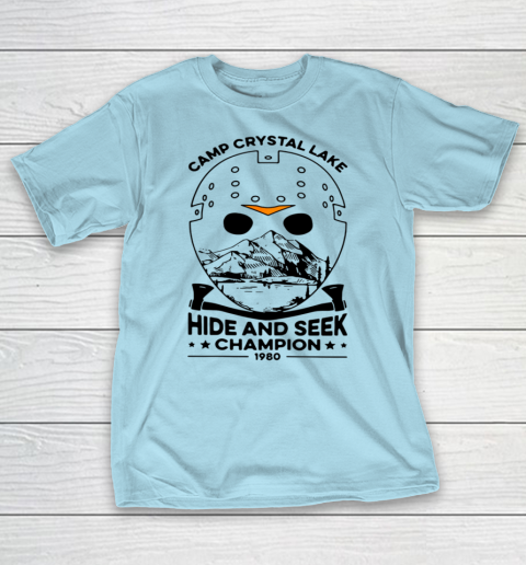 Camp Hide And Seek Champion Crystal Lake 1980 Halloween T-Shirt 10