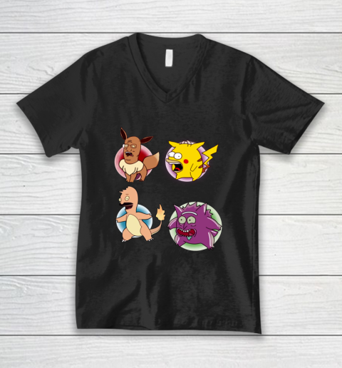 King Of The Hill Pokemon V-Neck T-Shirt