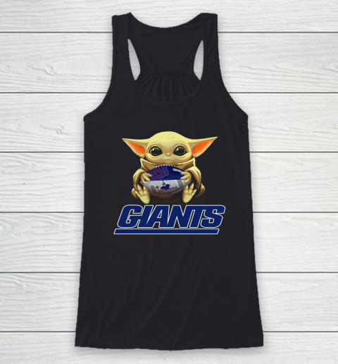 NFL Football New York Giants Baby Yoda Star Wars Racerback Tank