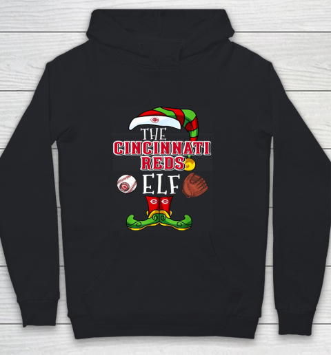 Cincinnati Reds Christmas ELF Funny MLB Youth Hoodie